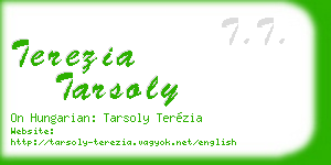 terezia tarsoly business card